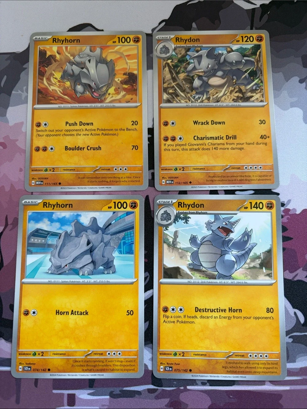 Rhyhorn & Rhydon Evolution Lot | Pokémon 151 & Stellar Crown | ✨5/$25✨